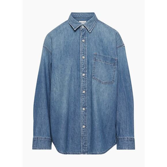 Denim Forum The '80S Comfy Denim Shirt - S - Blue - Picture 1 of 7